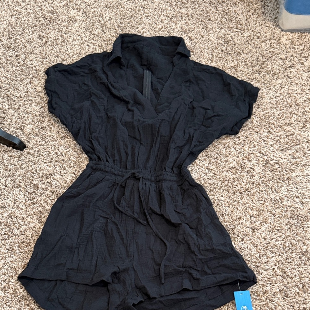 Black coverup romper